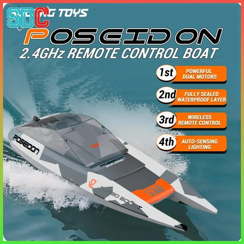 Fernbedienung Boot Drahtlose Elektrische 2,4G Poseidon Fernbedienung Schnellboot High-speed Wasser Spielzeug Modell SL-8026A