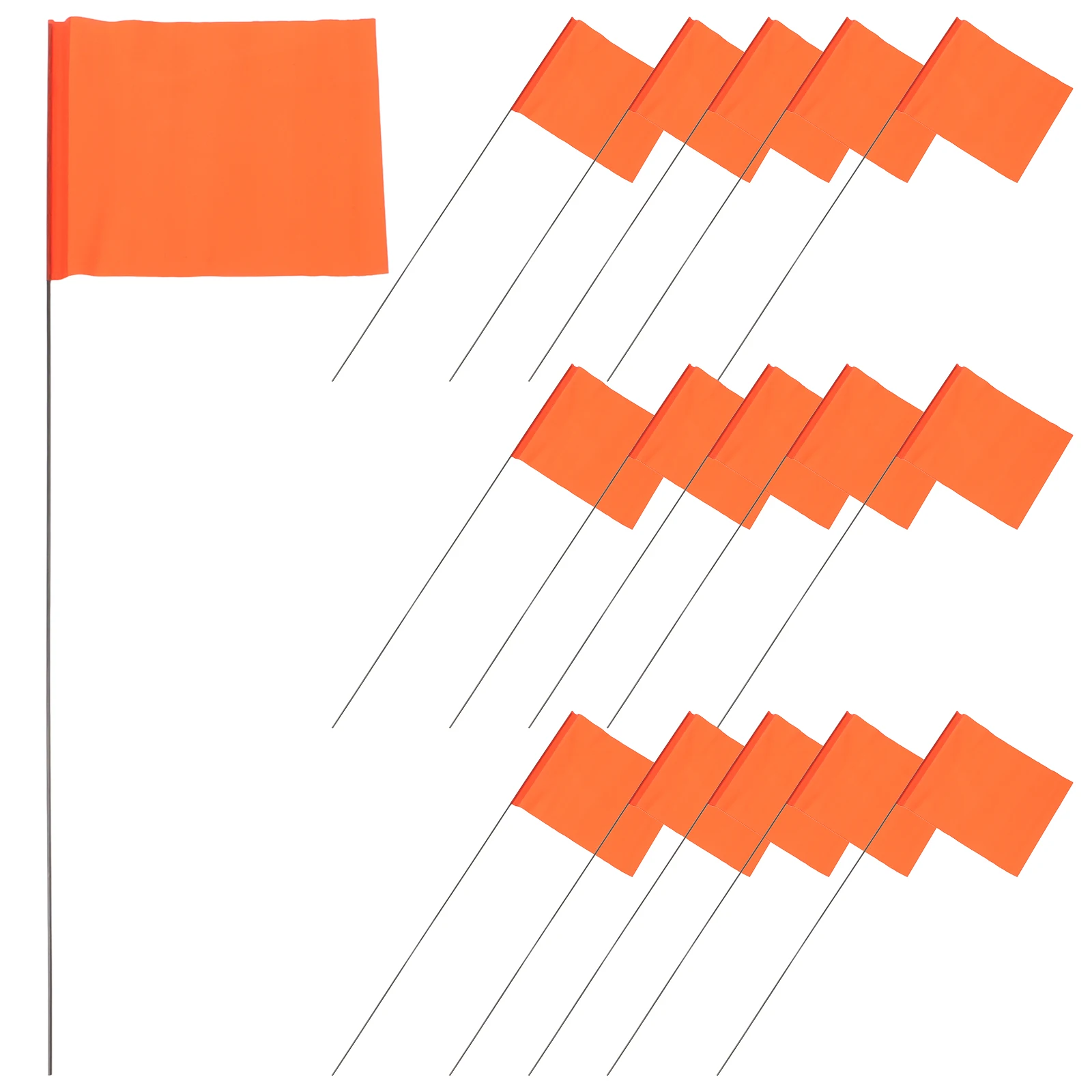 

50 Pcs Flag Garden Supplies Landscape Flags Marking Dog Training Marker Yard Lawn Flagpole Landmark Signal Irrigation