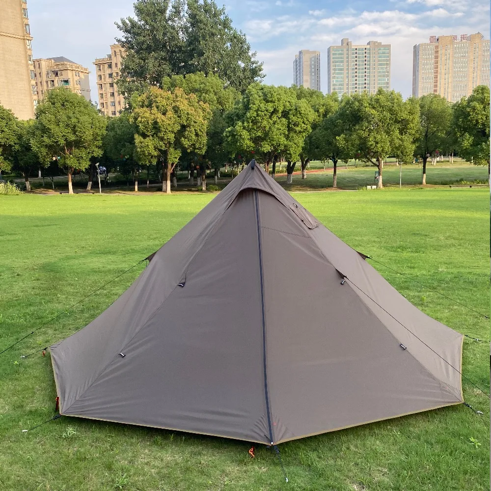 Light camping pyramid tent outdoor travel picnic waterproof sunscreen can be customized 2P/4P/6p camping tent