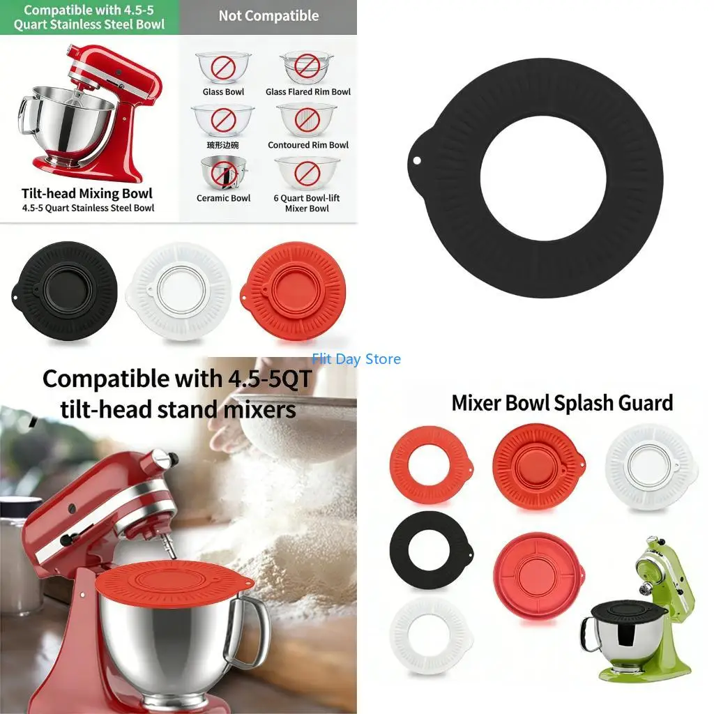F92C Dishwasher Safe Stand Mixer Bowl Splash Proof Guard Fit 4.5 To 5 Quart Bowls Maintains Clean Countertops While Mixing