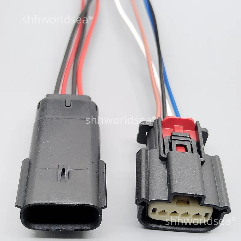 Shhworldsea 1Sets 4 Pin 33471-0469 Female Male Light Lamp Socket Ignition Coil Connector Plug For Ford For Buick