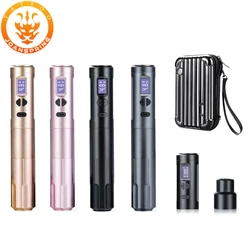 Hot New upgrade K6003 Wired Wireless Tattoo Machine 3.5mm stroke Tattoo Pen With 2 Battery Packs For Eyebrow Permanent Makeup