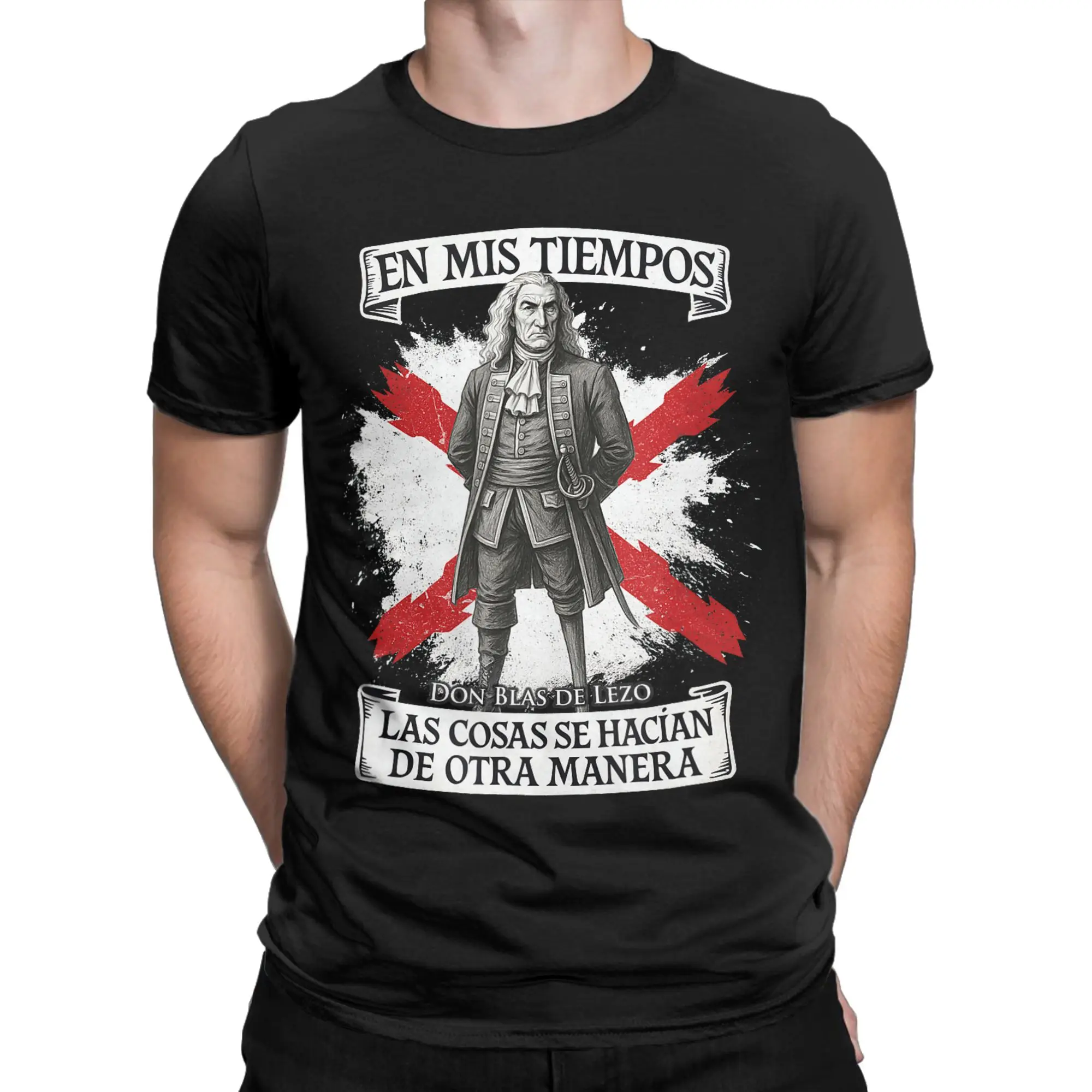 Men T-Shirt Blas de Lezo Spanish Crazy Pure Cotton Tee Shirt Short Sleeve  T Shirts Crewneck Tops Gift Idea