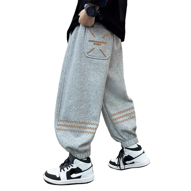 

Korean Child Spring Sports Pants for Boy New Fashion High Street Casual Trousers Teenage Kids Sporty Sweatpants 5 7 9 11 13 14 Y