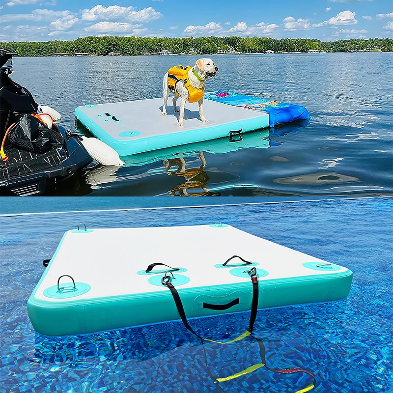 

OEM Inflatable Floating Dock Air Dock Platform Floating Island Raft with None-Slip Surface for Pool Beach Ocean
