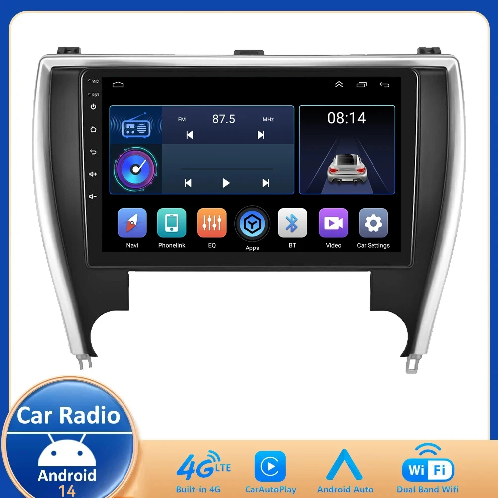 

Android 14.0 For Toyota Camry 7 XV 50 55 2014 2015 2016 2017 Car DVD Radio Multimedia Player GPS Navigation BT WIFI DSP Stereo