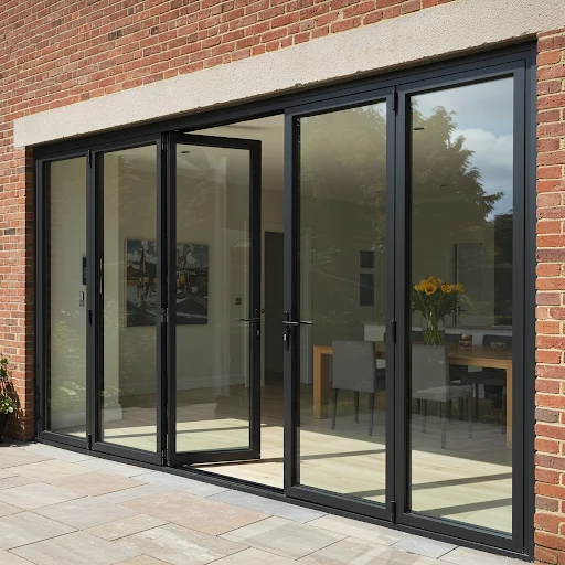 Aluminum Folding Doors Exterior   Folding Doors System   Morden Insulated Glass Folding Doors