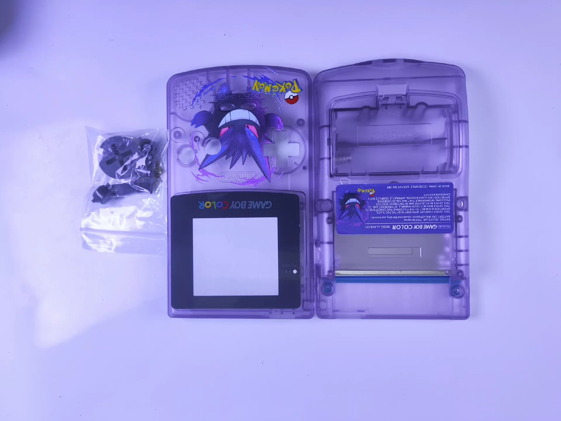 GBC game console shell DIY homemade Pokemon Gengar replacement shell