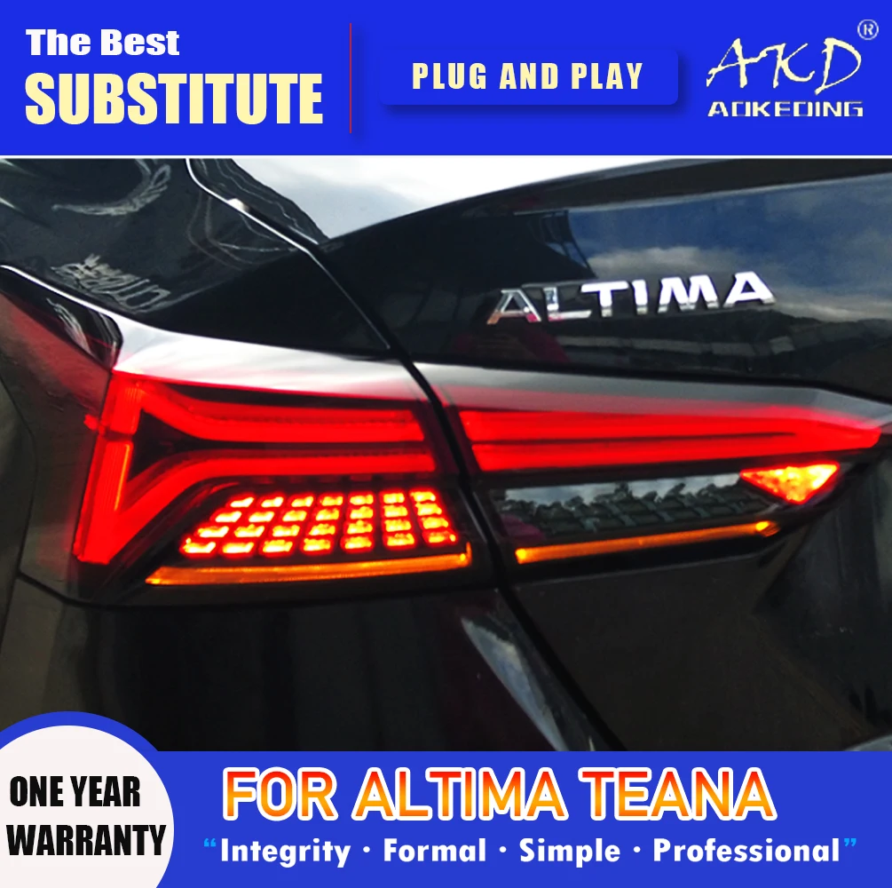 AKD Tail Lamp for Nissan Teana LED Tail Light 2018-2021 Altima Rear Fog Brake Turn Signal Automotive Accessories