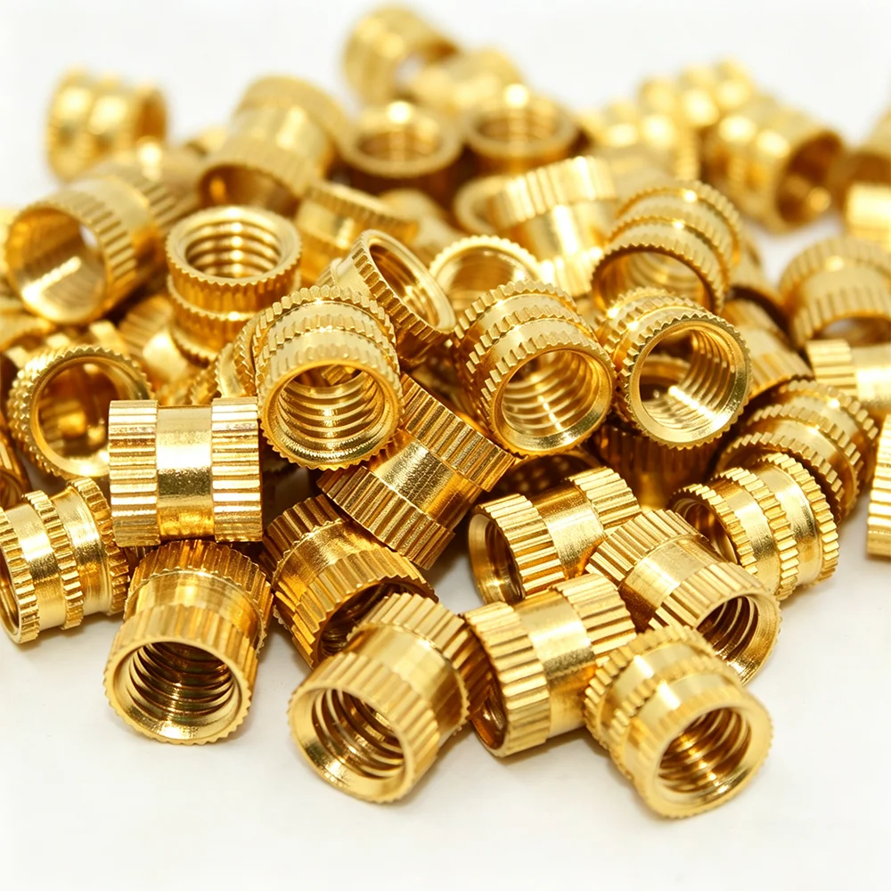 Heat-Set Threaded Inserts, M2 M3 M4 M5 M6 for 3D Printing Components and Plastic Parts - Brass Metric Knurled Nuts (100/300 Pcs)