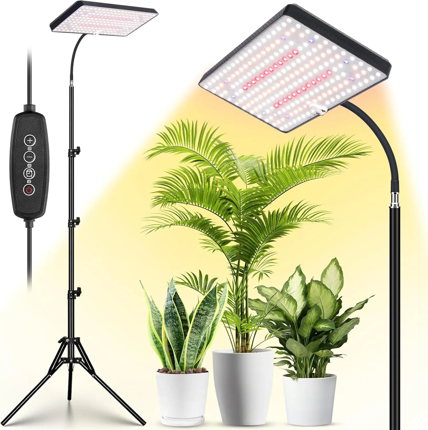 

Grow Lights for Indoor Plants Full Spectrum with Stand,214 LEDs Standing Plant Lights for Indoor Growing,Floor Grow Plant La