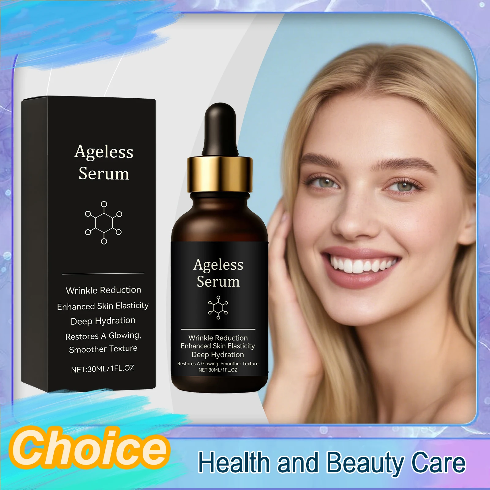 30ml Face Essence Age-Less Face Up Serum Wrinkle Serum Pore Shrinking Serum Whitening Moisturizing Serum Pigment Spots Remove
