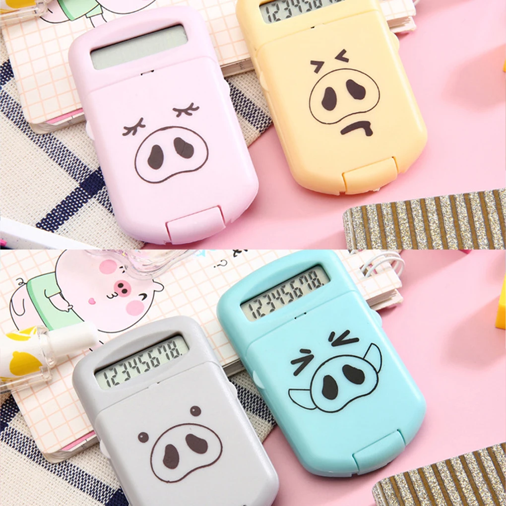 User-friendly Pocket Size Display Cartoon Calculator For Creative School Students Accurate Flexible