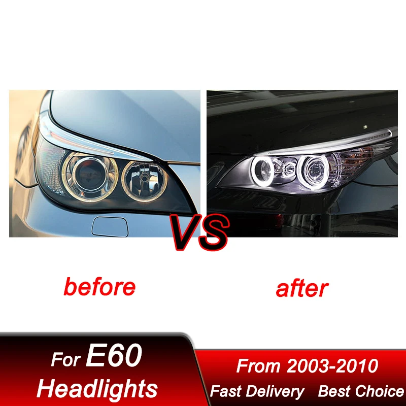 Car Headlights For 5 Series E60 03-10 new style full LED Headlamp Assembly Upgrade High Configure Projector Lens Accessories Kit