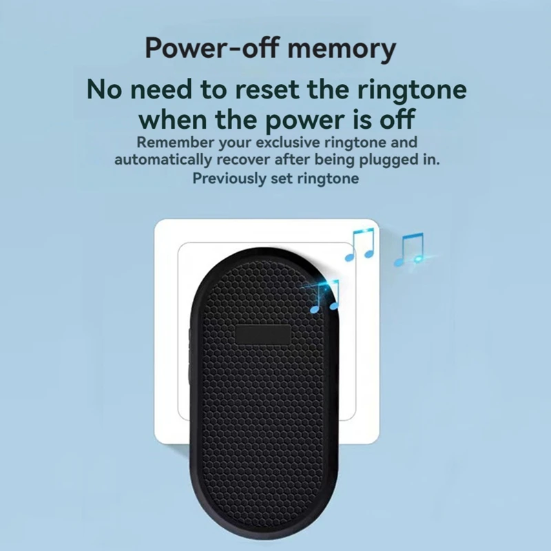 EU PLUG Wireless Doorbell Long Distance Elderly Pager Smart Remote Control Electronic Doorbell Wireless Emergency Pager