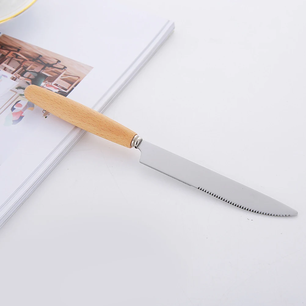 

3 PCS Fork Spoon Cutlery Serving Utensils Tableware Stainless Steel Portable