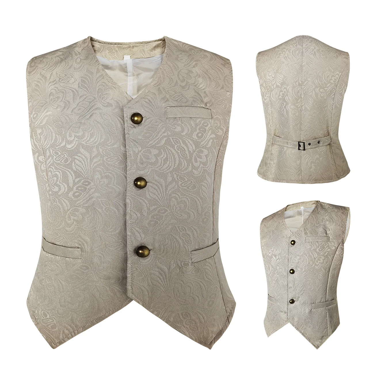 เสื้อผ้าผู้ชายใหม่ เสื้อผ้าสไตล์ยุคกลาง เสื้อกั๊กสั้นผู้ชายสไตล์เรโทร ชุดคอสตูมฮาโลวีน