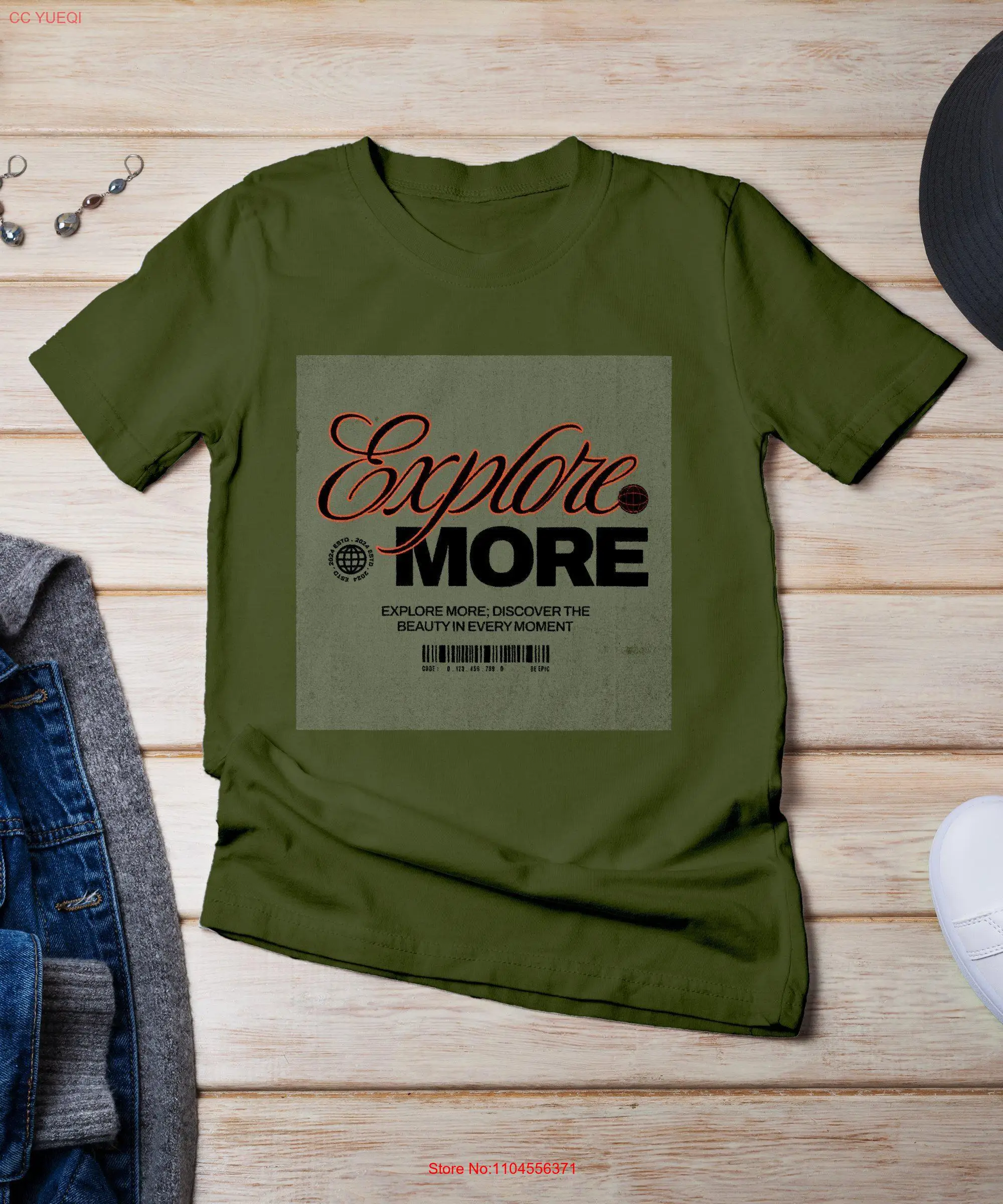 استكشف المزيد من القمصان، اكتشف الجمال، اقتباس تحفيزي ملهم، فكرة ملحمية فريدة من نوعها بأكمام طويلة أو قصيرة #1