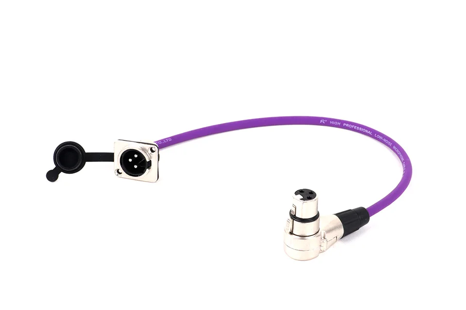 Xlr-Kabel 3-polige d-Typ xlr-Stecker halterung an 3-poliger xlr-rechtwinkliger Buchse, mehrfarbiges Kabel für Mikrofon mischer 0,3-15m – Detail 8