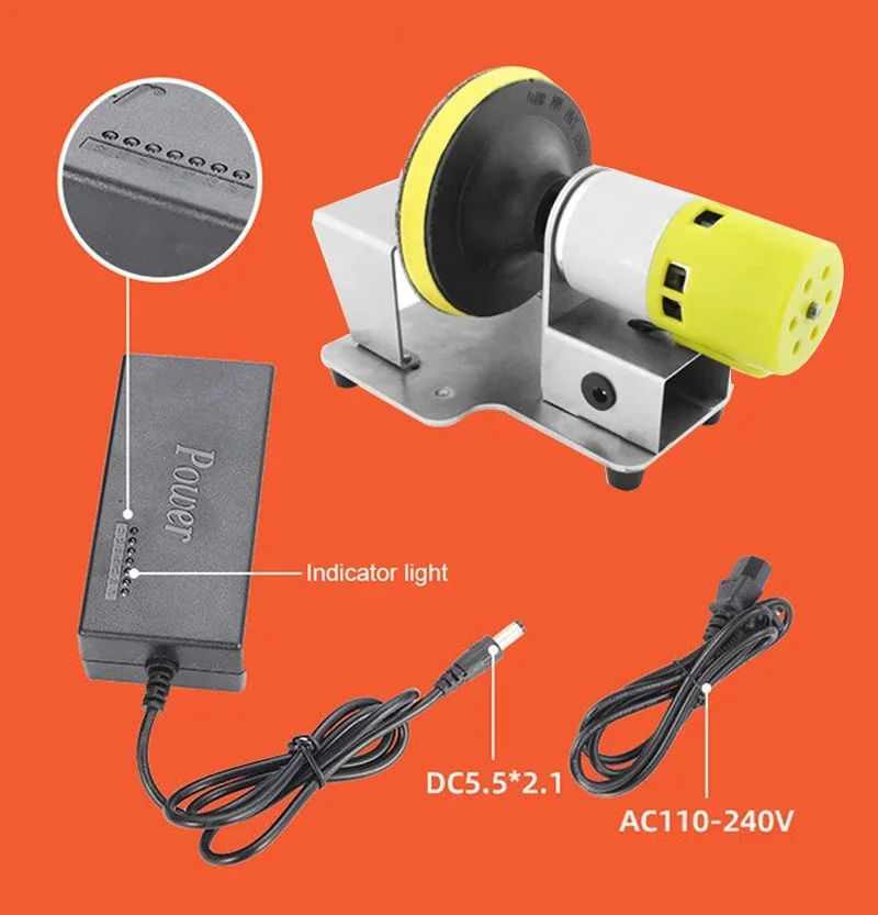 Lijadora eléctrica multifuncional con ventosa, herramienta de pulido eléctrico de pulido plano, pulido Circular, 12V-24V