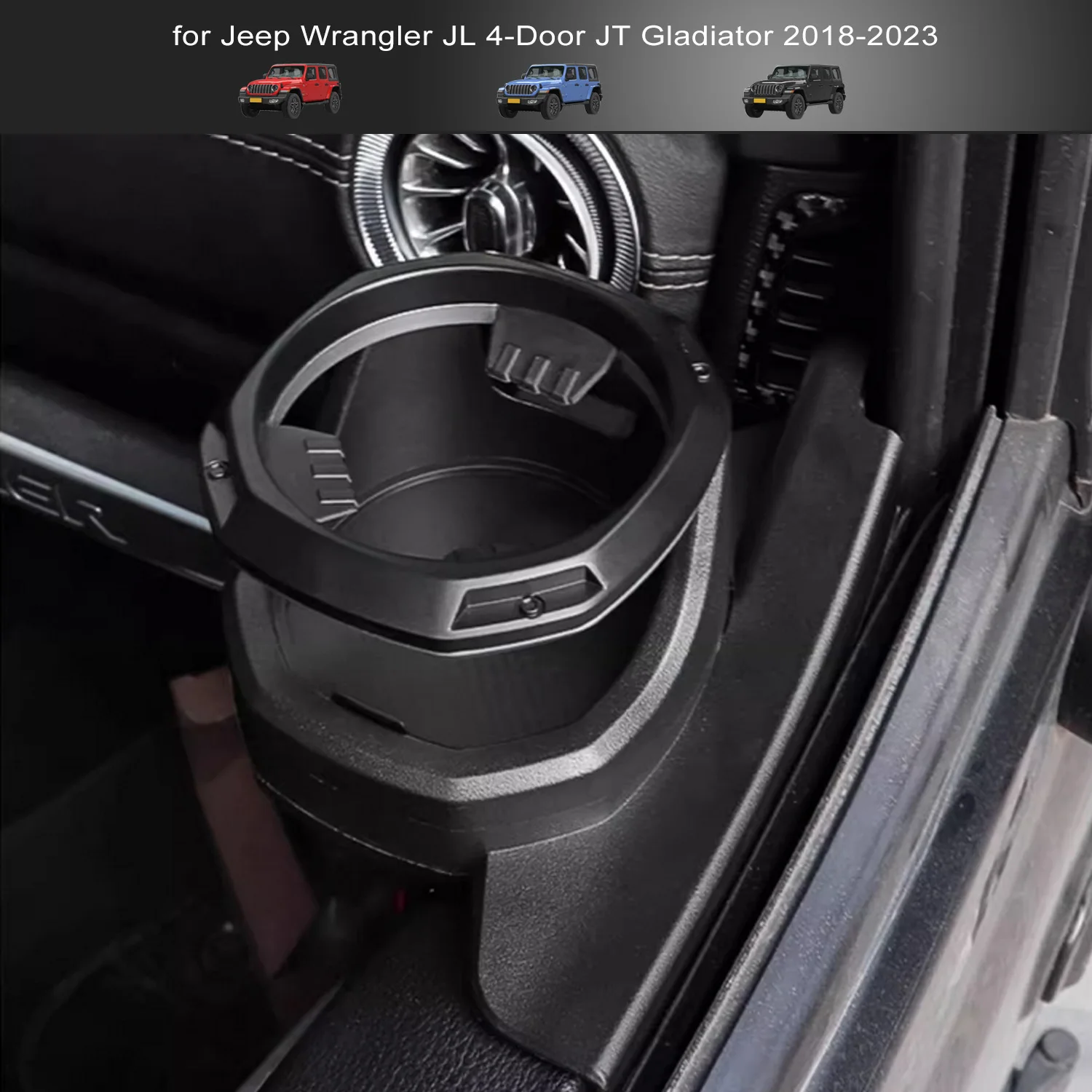 Portable Car Window Cup Holderr For Jeep Wrangler JL 4-Door JT Gladiator 2018-2023 Stand Container Auto Interior Supplie