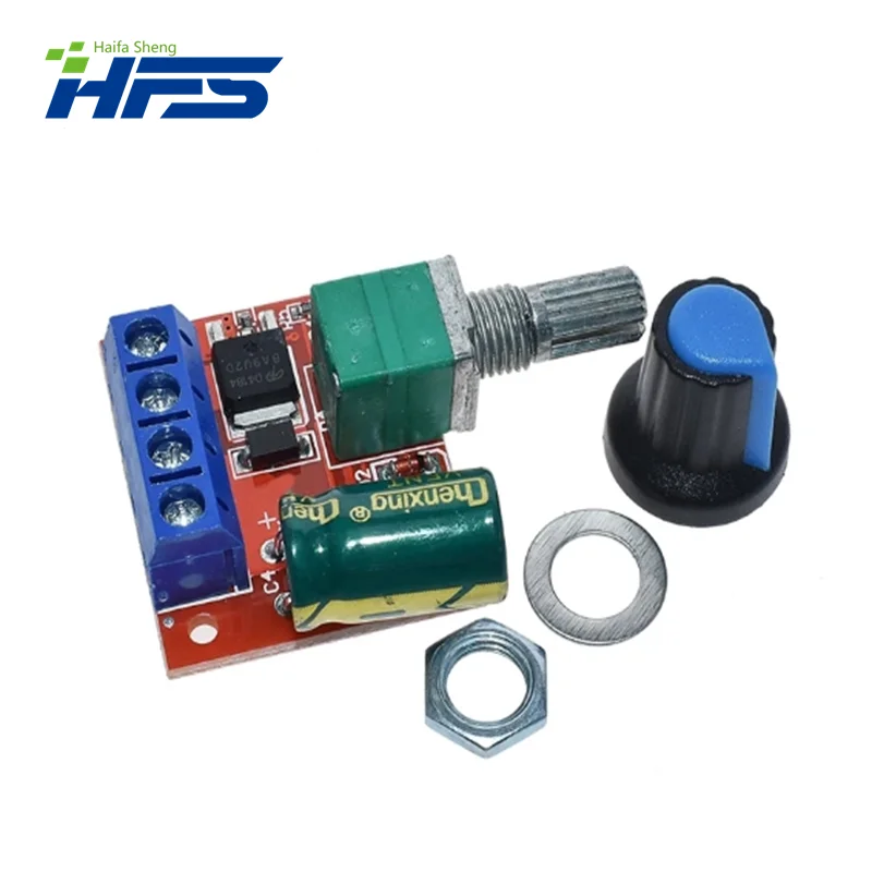 Mini 5A 90W PWM 12V DC Motor Speed Controller Module DC-DC 4.5V-35V Adjustable Speed Regulator Control Governor Switch 24V