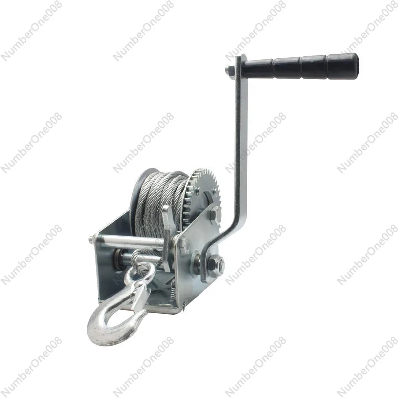 Manual Winch 1200 Pounds Hand Winch Hand Traction Winch with Wire Rope