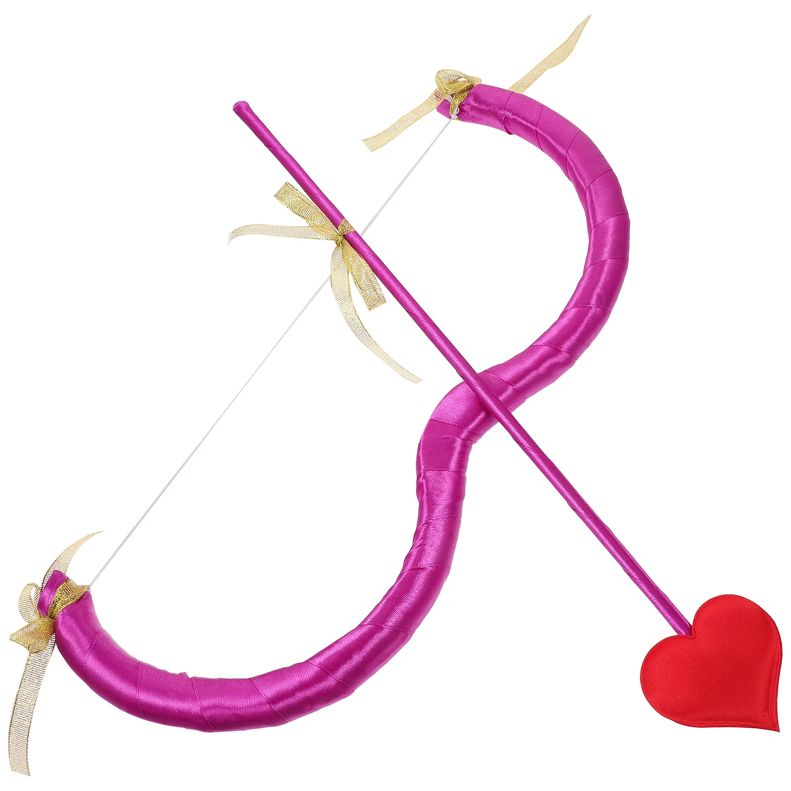 1 Set of Cupid Bow with Arrow Valentine's Cupid Costume Accessory Cupid Cosplay Party Prop cupid arrow and bow