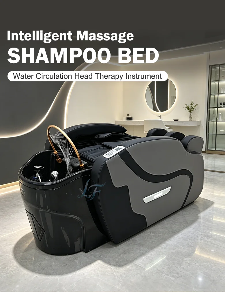 Hydraulisches Elektrisches Shampoo-Waschbett mit Kopfmassagebecken für Professionelle Schönheitssalonausstattung – Detail 1
