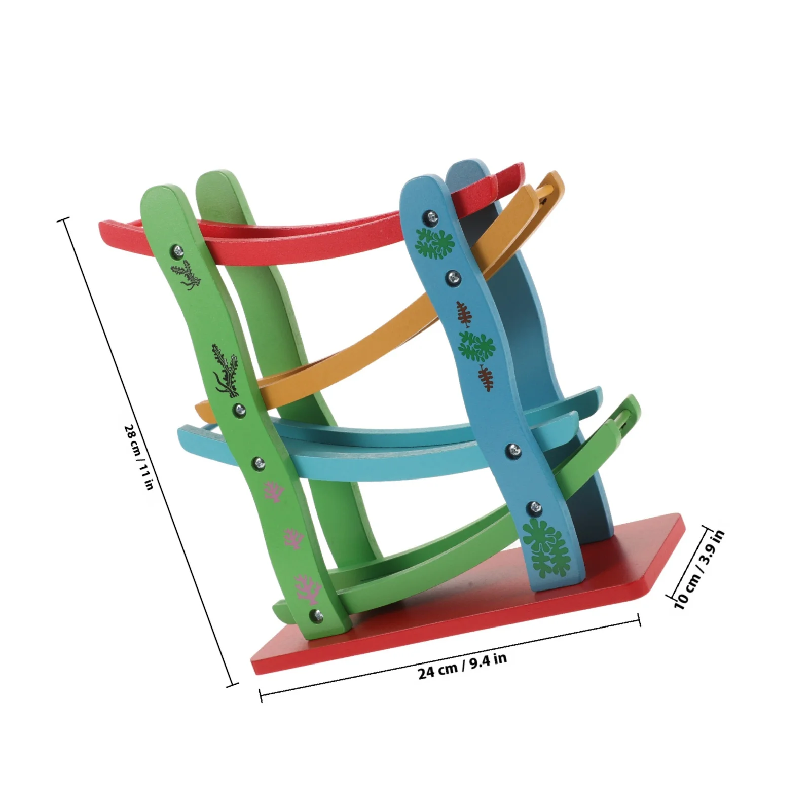 1 szt. Czterowarstwowa torba zjeżdżalniowa z autkami, kreatywna drewniana zabawka, wspomagająca koordynację wzrokowo-ruchową dziecka, bezpieczna konstrukcja.