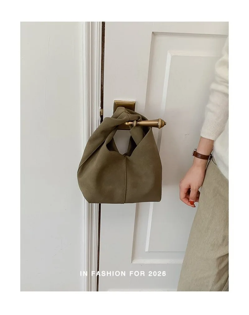 CEEKAY Wildleder-Handtasche im Hobo-Stil mit Perlenanhänger, Metallring, dünnem Riemen, vielseitig einsetzbar für den Alltag, Pendeln und Freizeit, große Kapazität – Detail 29