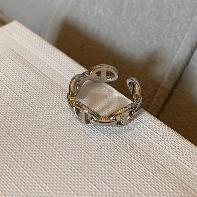 Adjustable Open Ring with Pig Nose Design for Women Fashionable European Style Jewelry for Daily Wear And Parties - view 5