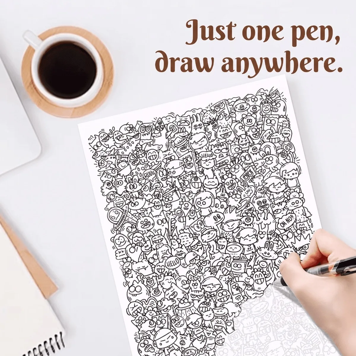 Stress-relieving Line Drawing Tracing Paper for Adults, Relieve Boredom and Stress, Practice Copying Artwork, Improve Focus