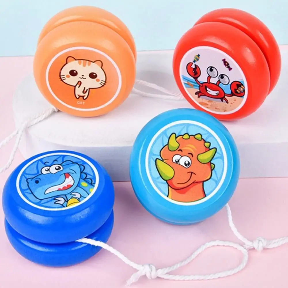 Animal Lovely Yoyo Toys Concentration Simplicity Primary Wooden Yoyo Creative Developmental Toys