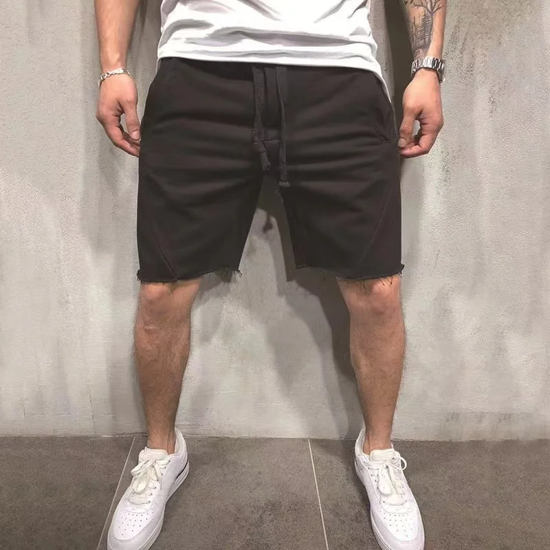 Fitness Men Solid Color Running Thin Shorts Casual Sports Shorts Men's Quarter Pants Casual Men's Pants