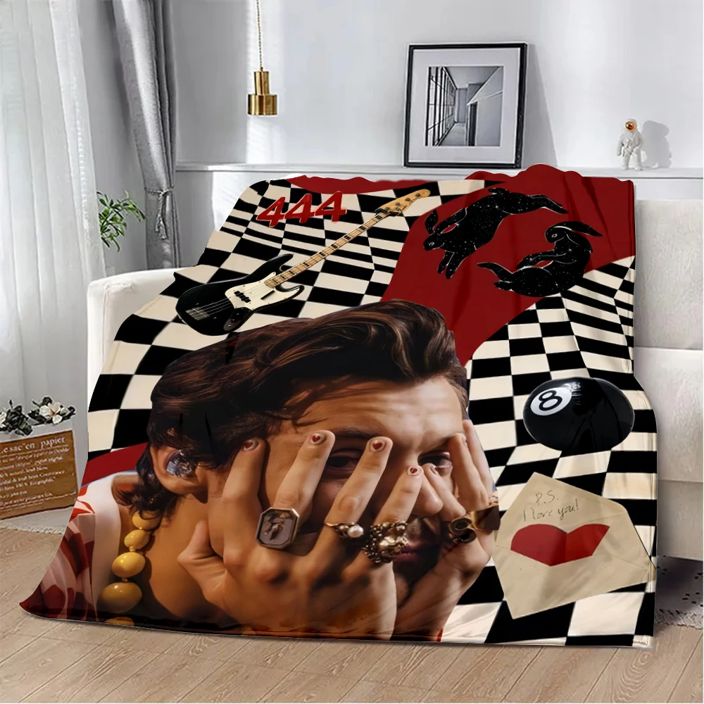 Famous singer H-Harry Styles Printed Blanket Picnic Blankets Warm Blanket Soft and Comfortable Blanket Home Travel Birthday Gift