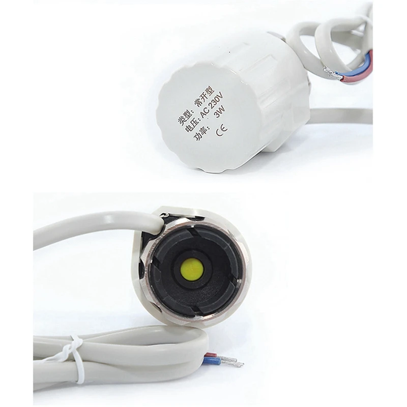 230V Normally Open Actuator Driven Head, M30 X 1.5Mm Electric Floor Heating TRV Constant Temperature Radiator