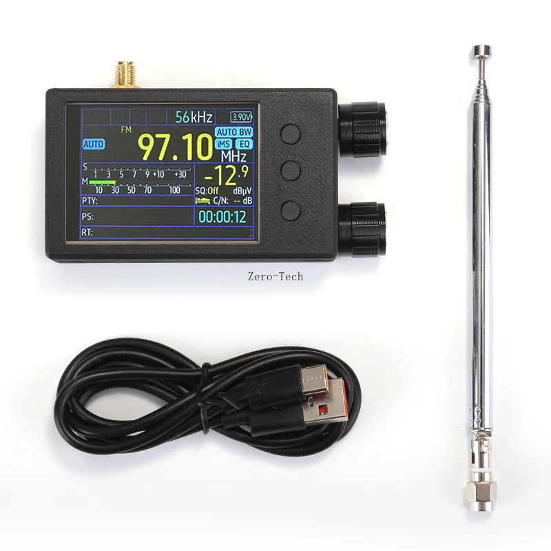 미니 TEF6686 풀 밴드 FM/LW/MW/SW 라디오 수신기 2.4인치 터치 스크린