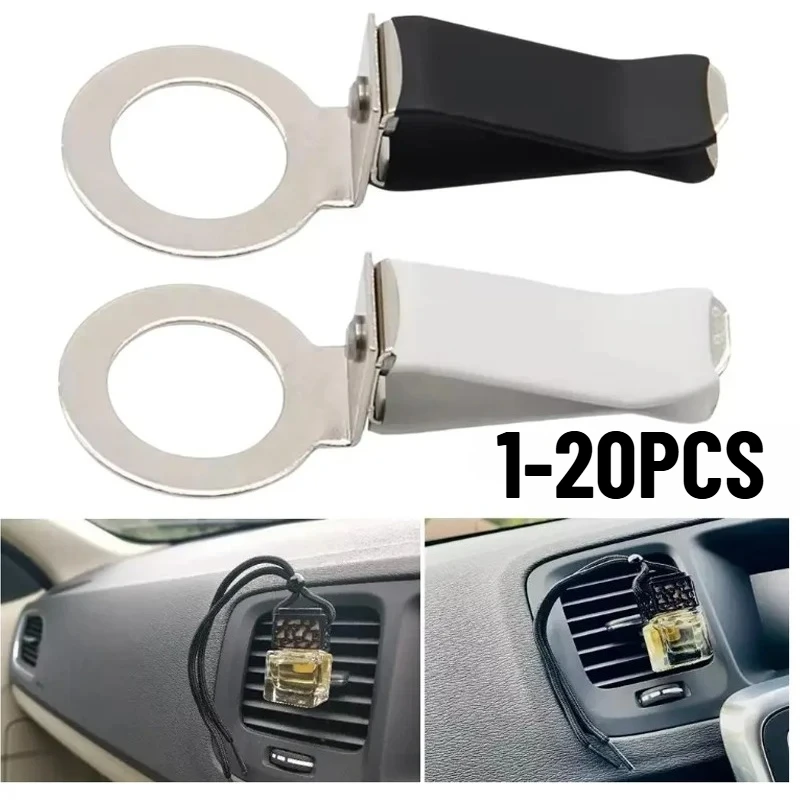 1-20PCS Car Air Freshener Vent Clip 360 Degree Rotating Holder for Perfume Bottle DIY Interior Decoration Accessory