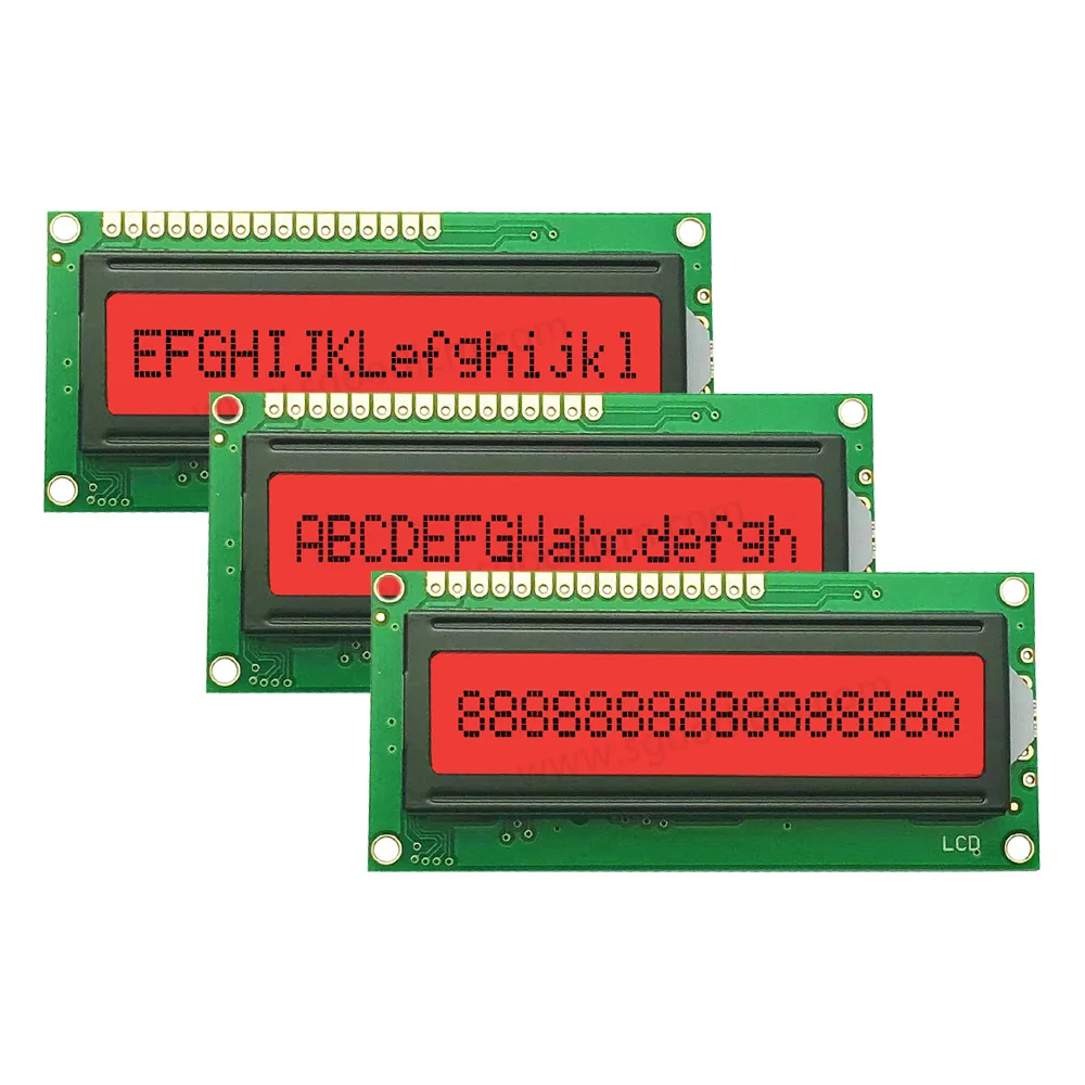 Industrial grade 16X1 row Character type lcd screen display JXD1601A FSTN Red Positive lattice display module With backlight