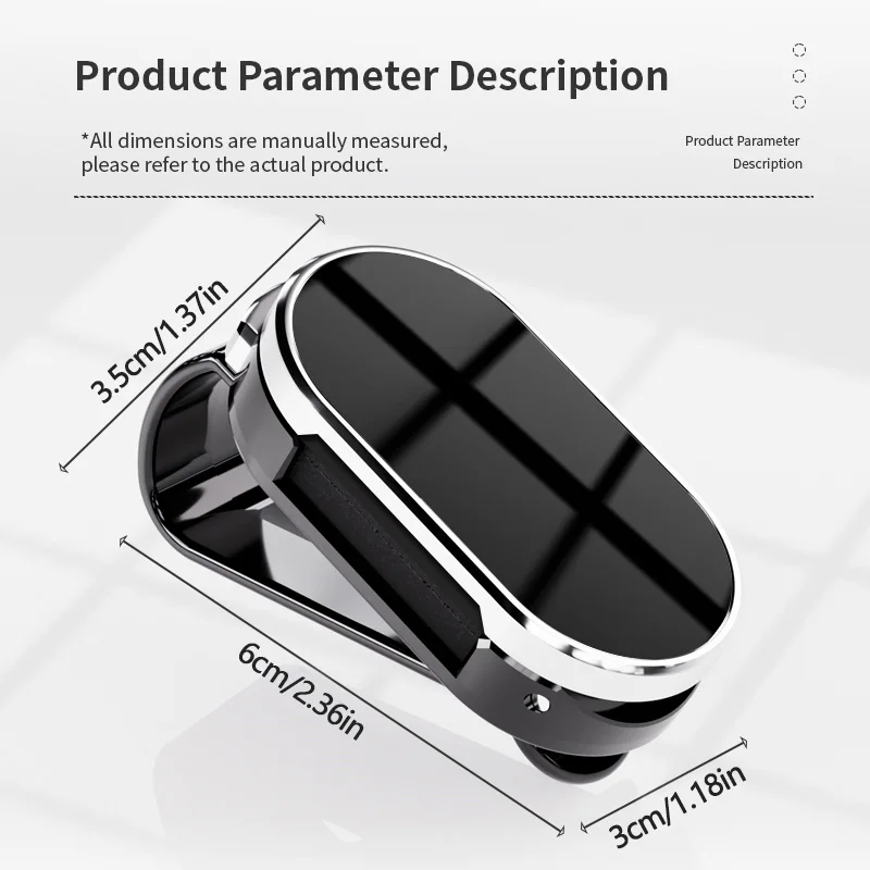 Electroplating Glossy Car Sun Visor Glasses Clip Multifunctional Sunglasses Stand Card Bill Storage Clip
