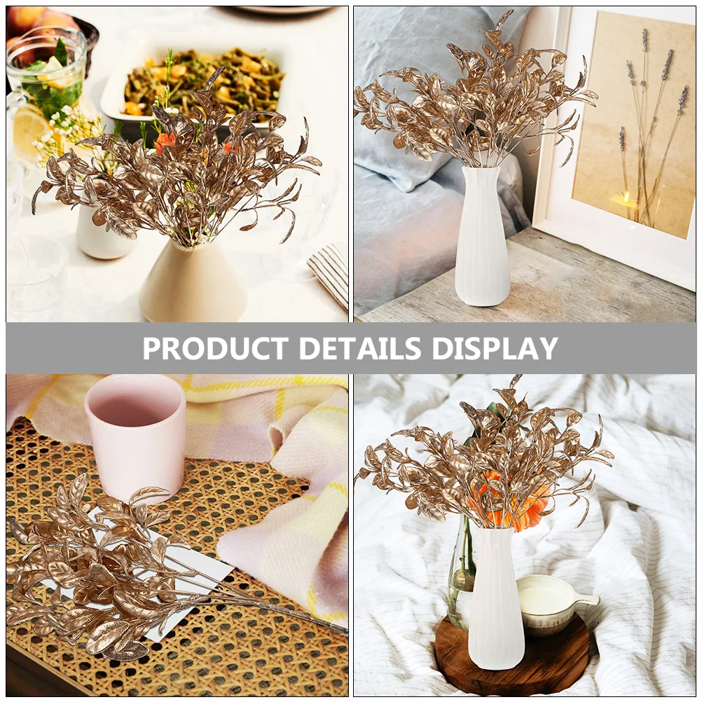 3 шт. искусственных листьев для рождественского декора