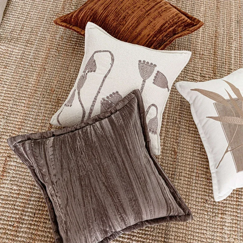 30x50/45X45CM Ancient Pillow Cover Modern Brown Texture Stamping Waist Cushion Cover Decor Home Decorative Pillowcase