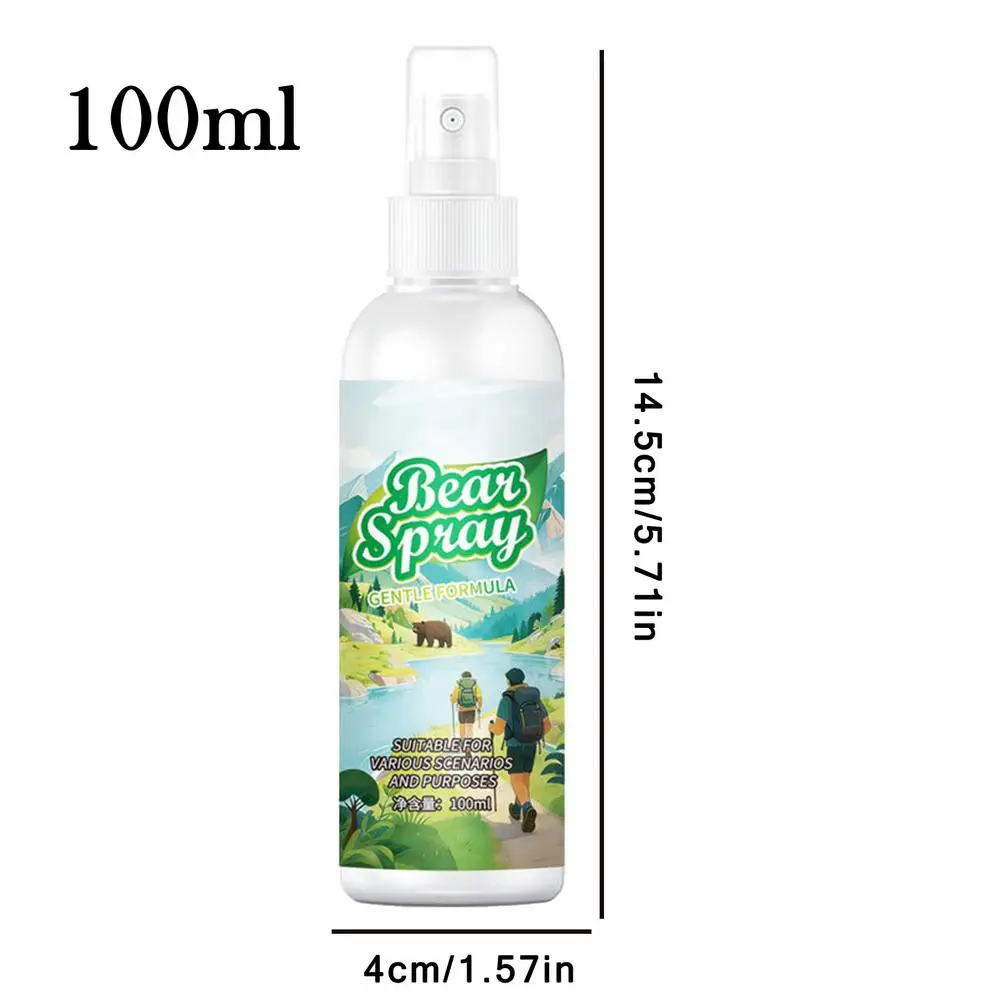 Buiten spray tegen beren, draagbaar, krachtige bescherming, zelfverdedigingsspray voor wandelen, kamperen, dieren, leeuwen, honden, overleving