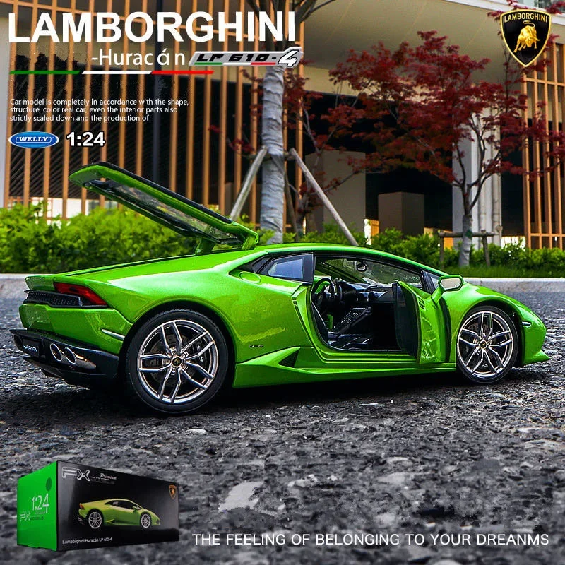 welly 1:24 Lamborghini LP610  car alloy car model simulation car decoration collection gift toy Die casting model boy toy