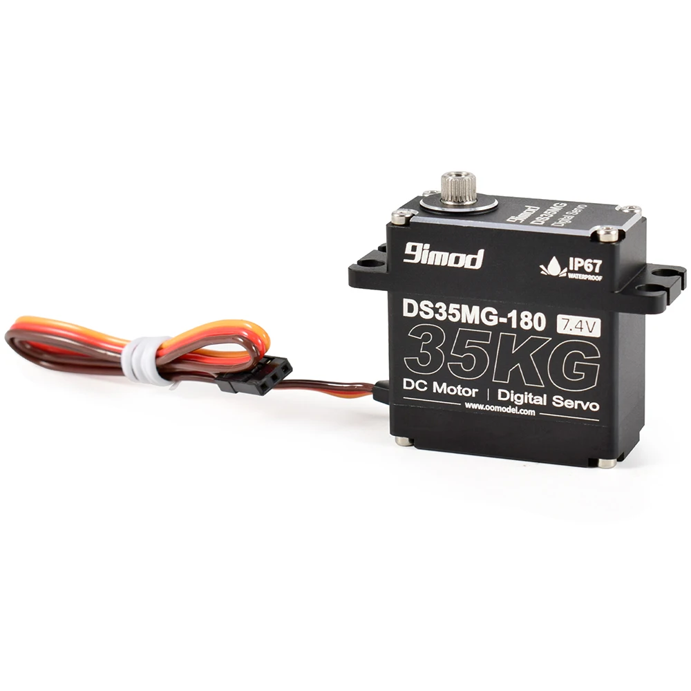 9imod DS35MG 35 kg wasserdichtes Servo 180 ° /270 ° Vollaluminiumgehäuse, Edelstahlgetriebe mit hohem Drehmoment für 1/8 1/10 RC Car – Detail 15