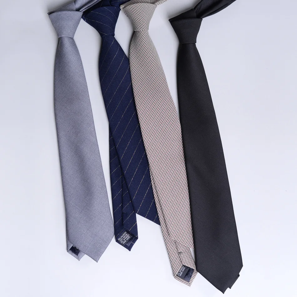 Corbata gris elegante para hombre, vestido Formal de lujo, trabajo de negocios, trabajo de ocupación, estudiante, novio, boda, corbata de mano negra, corbatas de lujo para hombre