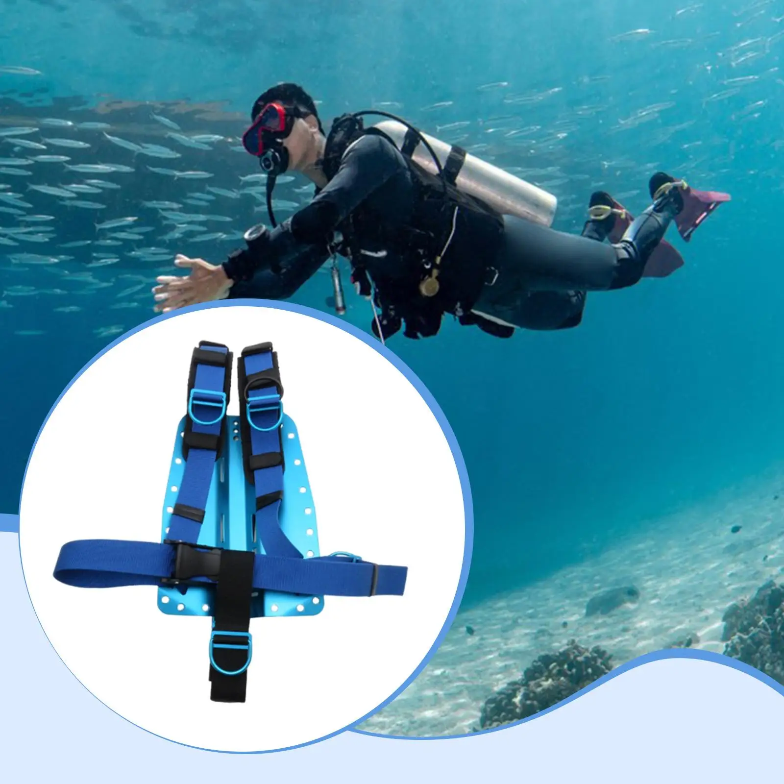 

Легкая дайверская спинная пластина BCD с пряжкой из полипропиленовой стропы, аксессуар для профессионального снаряжения для подводного плавания