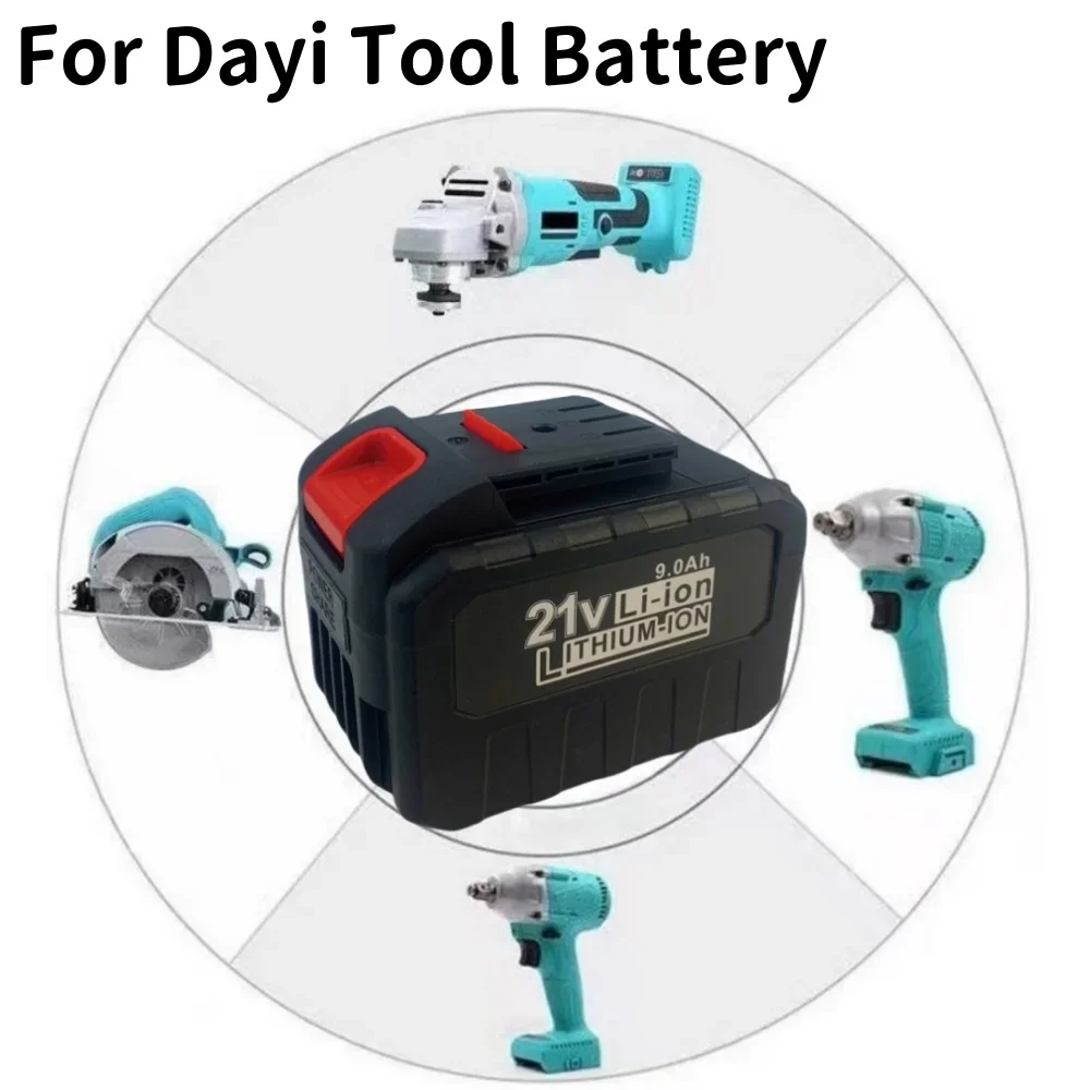 For Dayi 21V 3.0Ah 6.0Ah 9.0Ah Power Tool Rechargeable Lithium Battery For Cordless Electric Wrench Car impact wrench