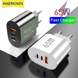 Adaptateur de charge rapide USB Type C, chargeur de téléphone mural portable, 65W PD, charge rapide 3.0, iPhone 14 Pro, Xiaomi, Samsung